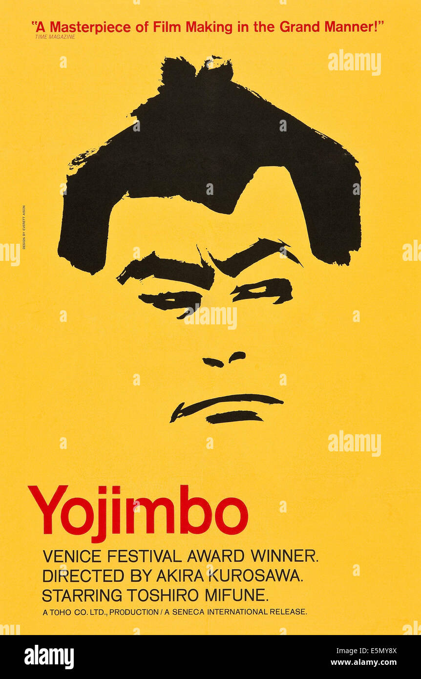 YOJIMBO, (aka THE BODYGUARD), Plakatkunst, 1961. Stockfoto