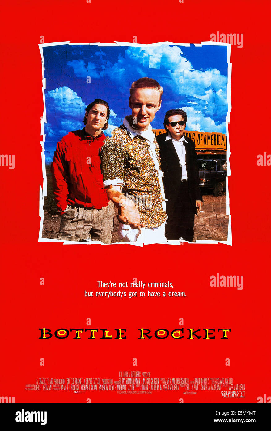 BOTTLE ROCKET, von links: Owen Wilson, Luke Wilson, Robert Musgrave, 1996, © Columbia Bilder/Courtesy Everett Collection Stockfoto