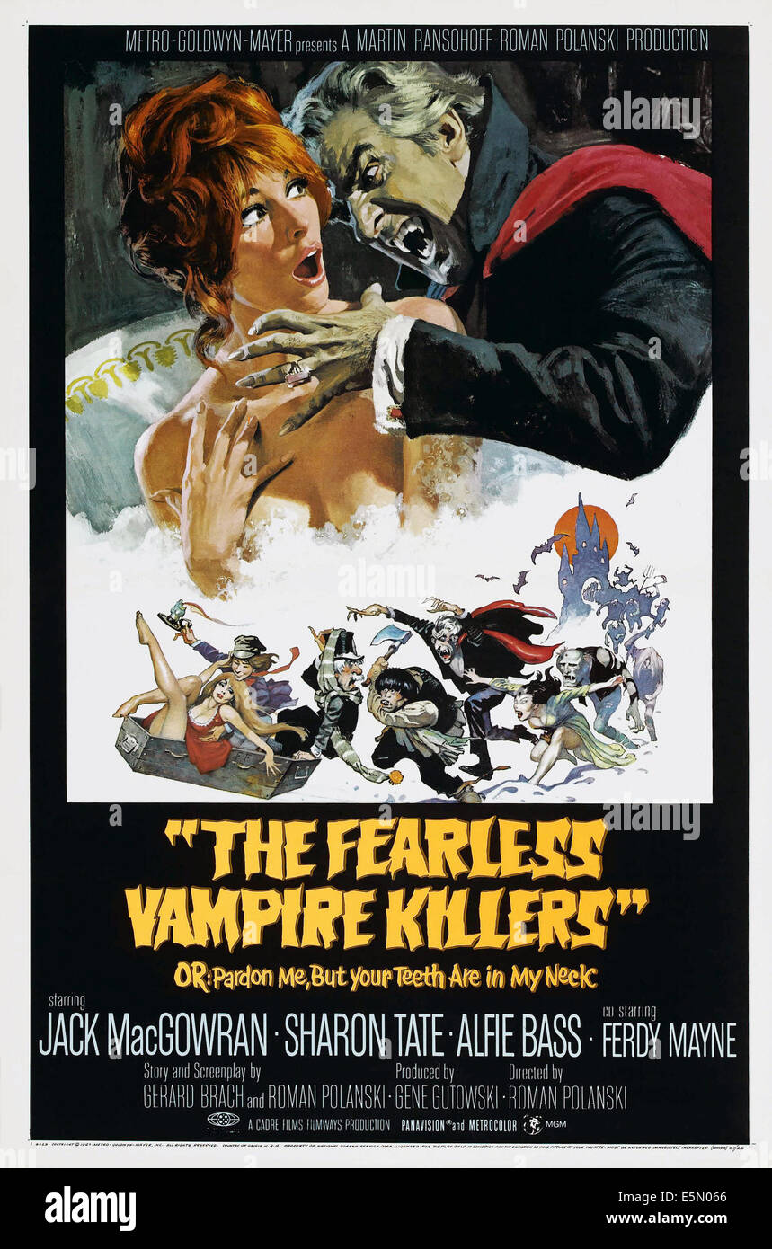 FEARLESS VAMPIRE KILLERS, US-Plakat, von links: Sharon Tate, Ferdy Mayne, 1967 Stockfoto