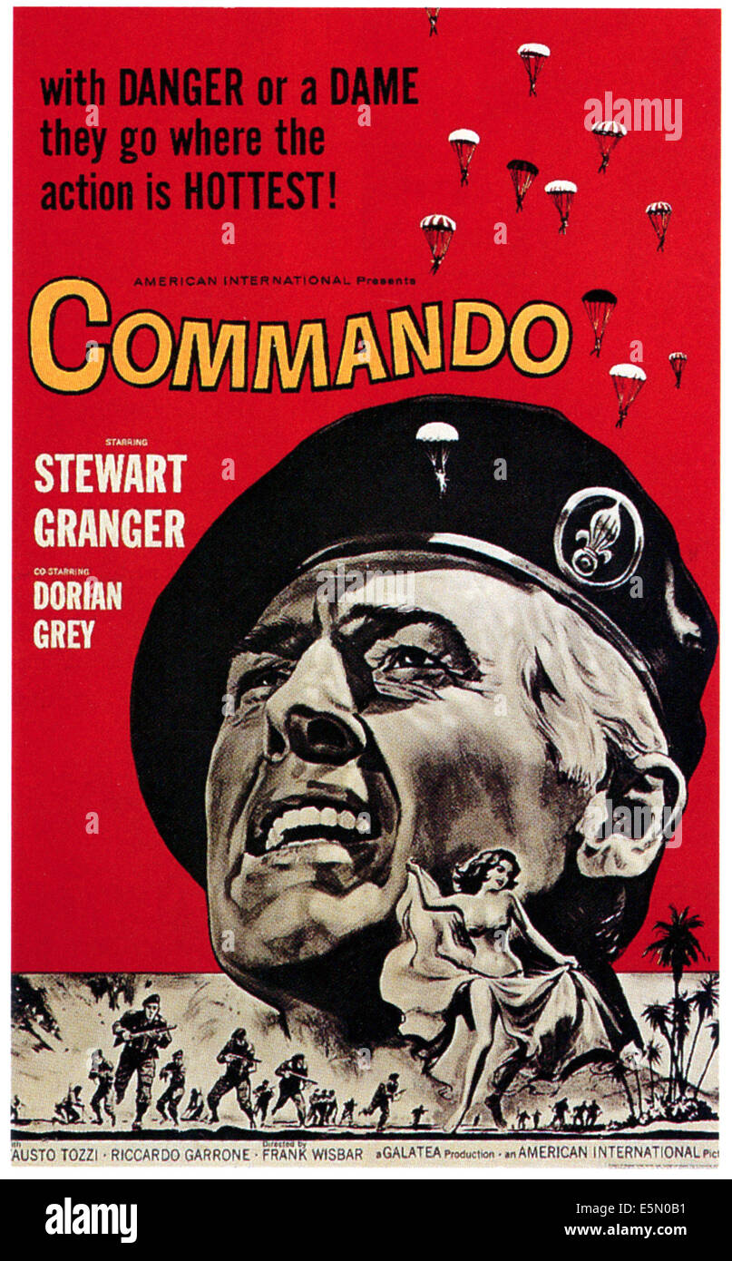 Kommando, Stewart Granger, 1962 Stockfoto