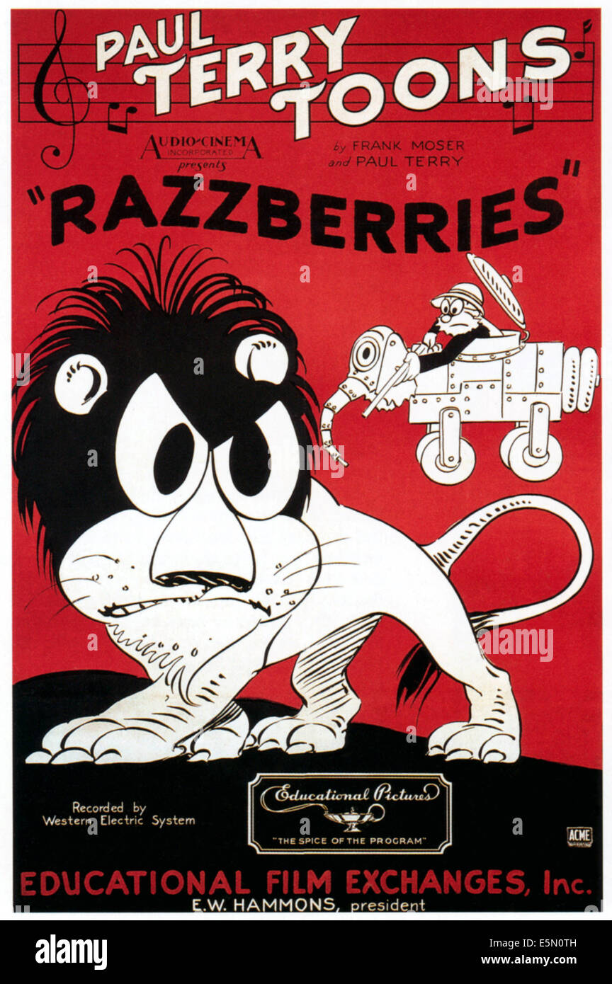 RAZZBERRIES, Plakatkunst, 1931. Stockfoto