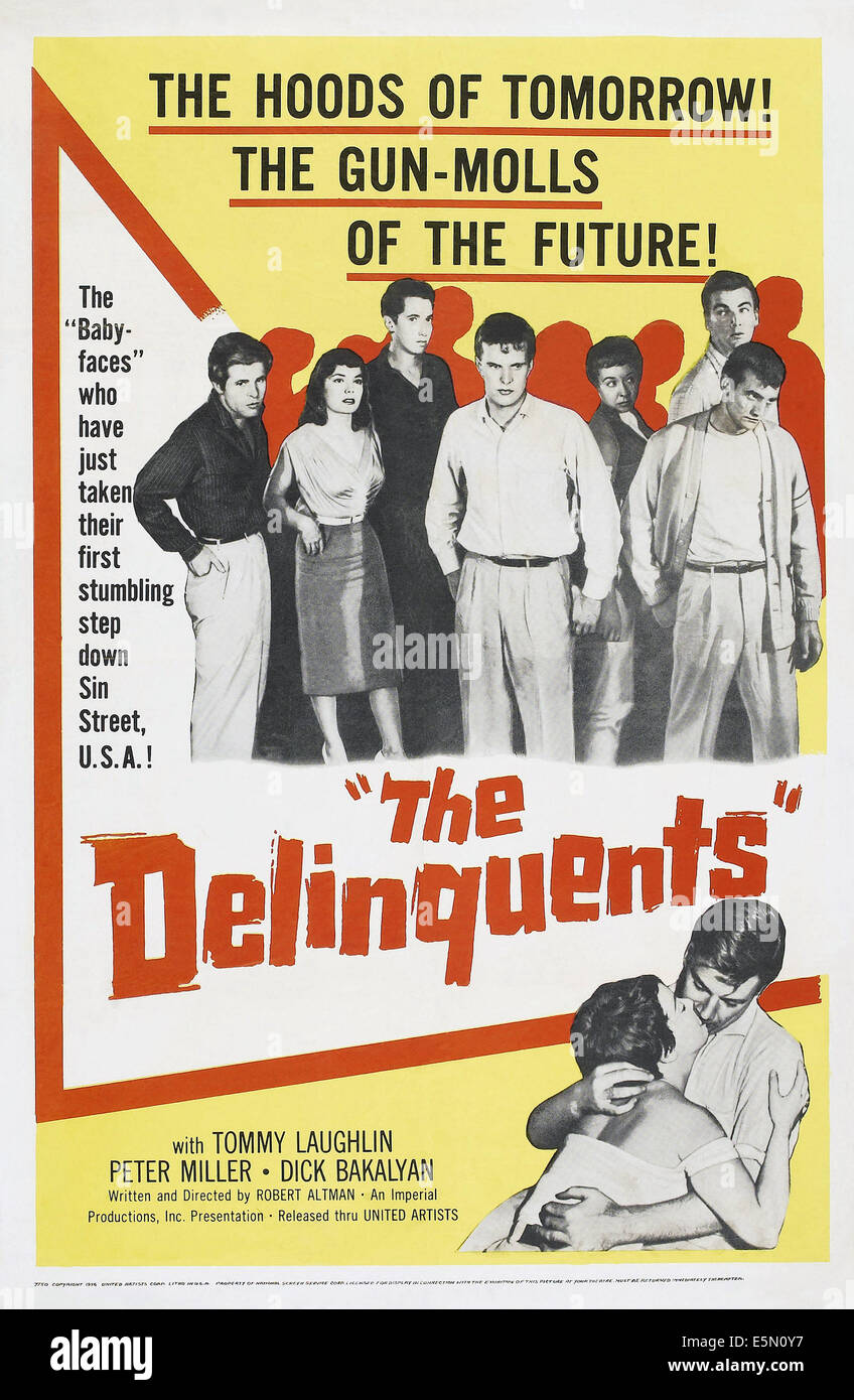 DIE Delinquenten, Plakatkunst, 1957 Stockfoto