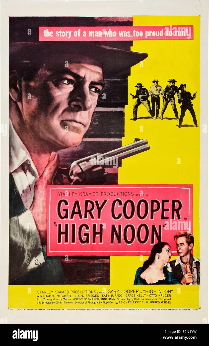 HIGH NOON, Gary Cooper, Katy Jurado, Lloyd Bridges, 1952 Stockfoto