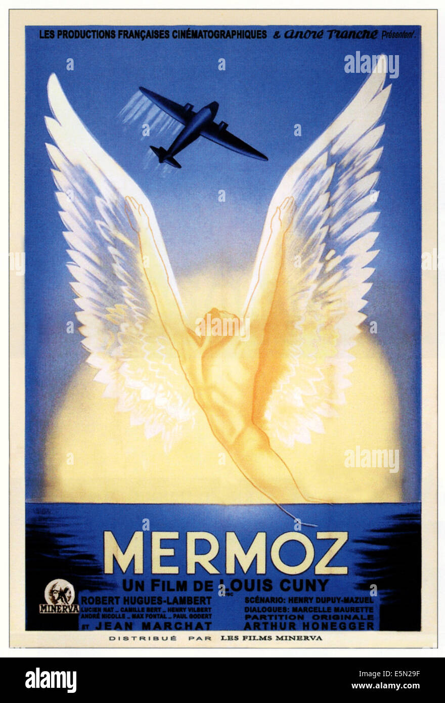 MERMOZ, französische Plakatkunst, 1943. Stockfoto