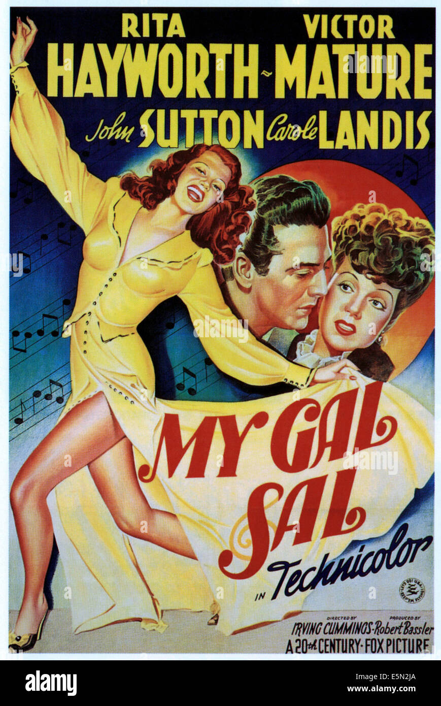 MY GAL SAL, von links: Rita Hayworth, Victor Mature, Rita Hayworth, 1942, TM und Copyright © 20. Jahrhundert Fox Film Corp. alle Stockfoto