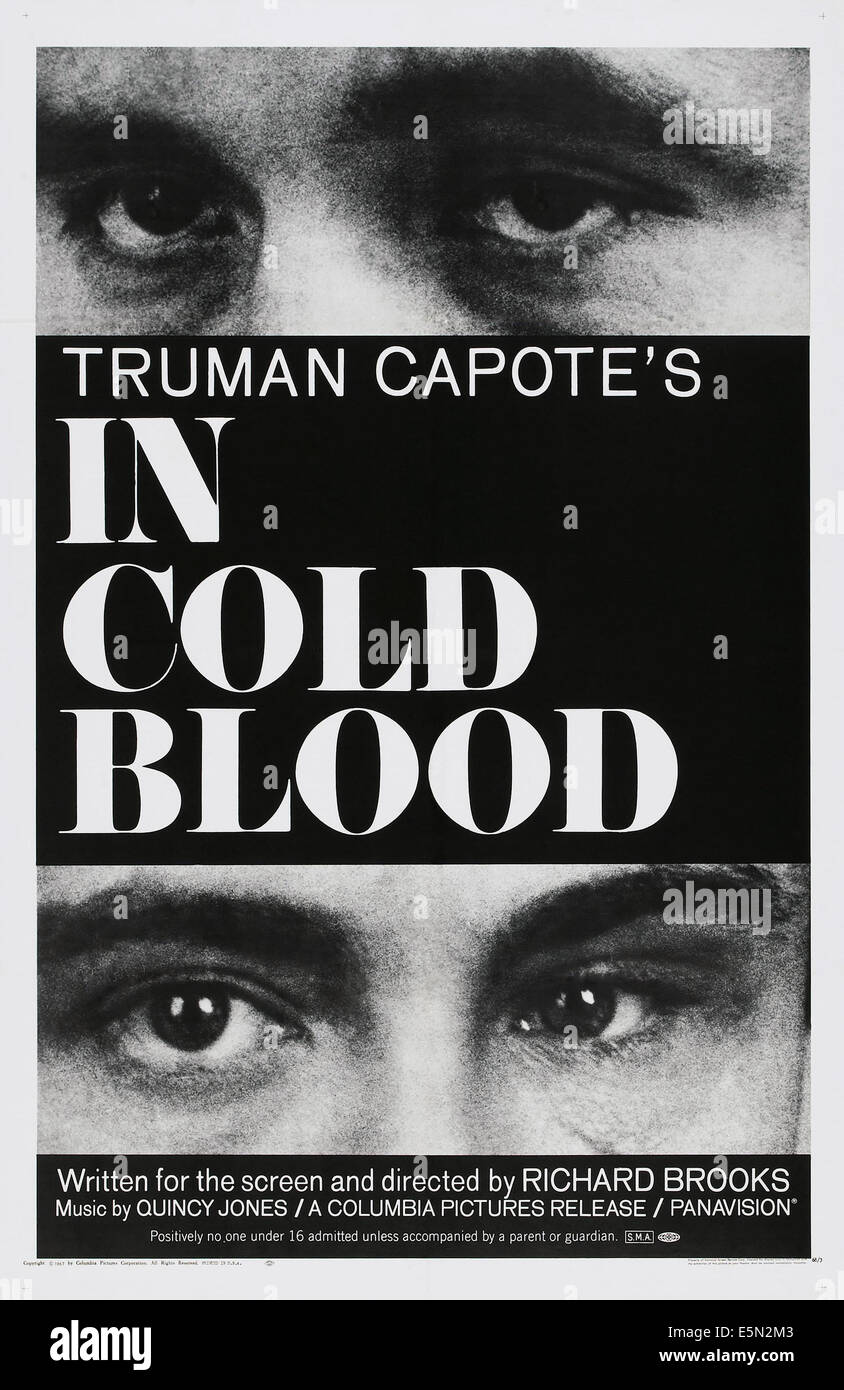 IN COLD BLOOD, (aka TRUMAN CAPOTE IN COLD BLOOD), 1967 Stockfotografie - Who Played Truman Capote In In Cold Blood