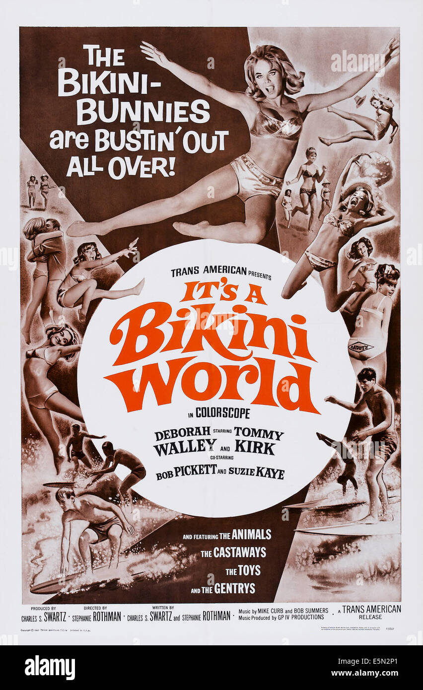 Es ist ein BIKINI Welt, US-Plakatkunst, 1967 Stockfoto