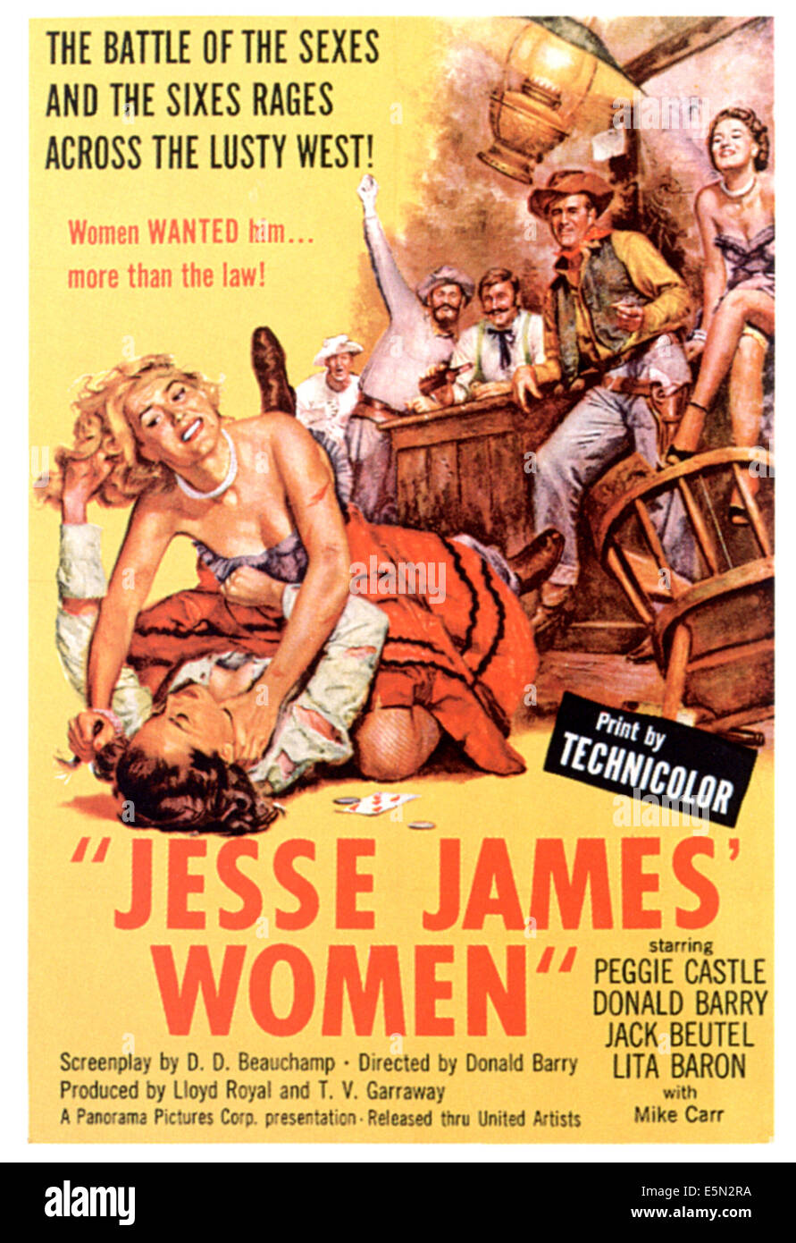 JESSE JAMES FRAUEN, 1954 Stockfoto