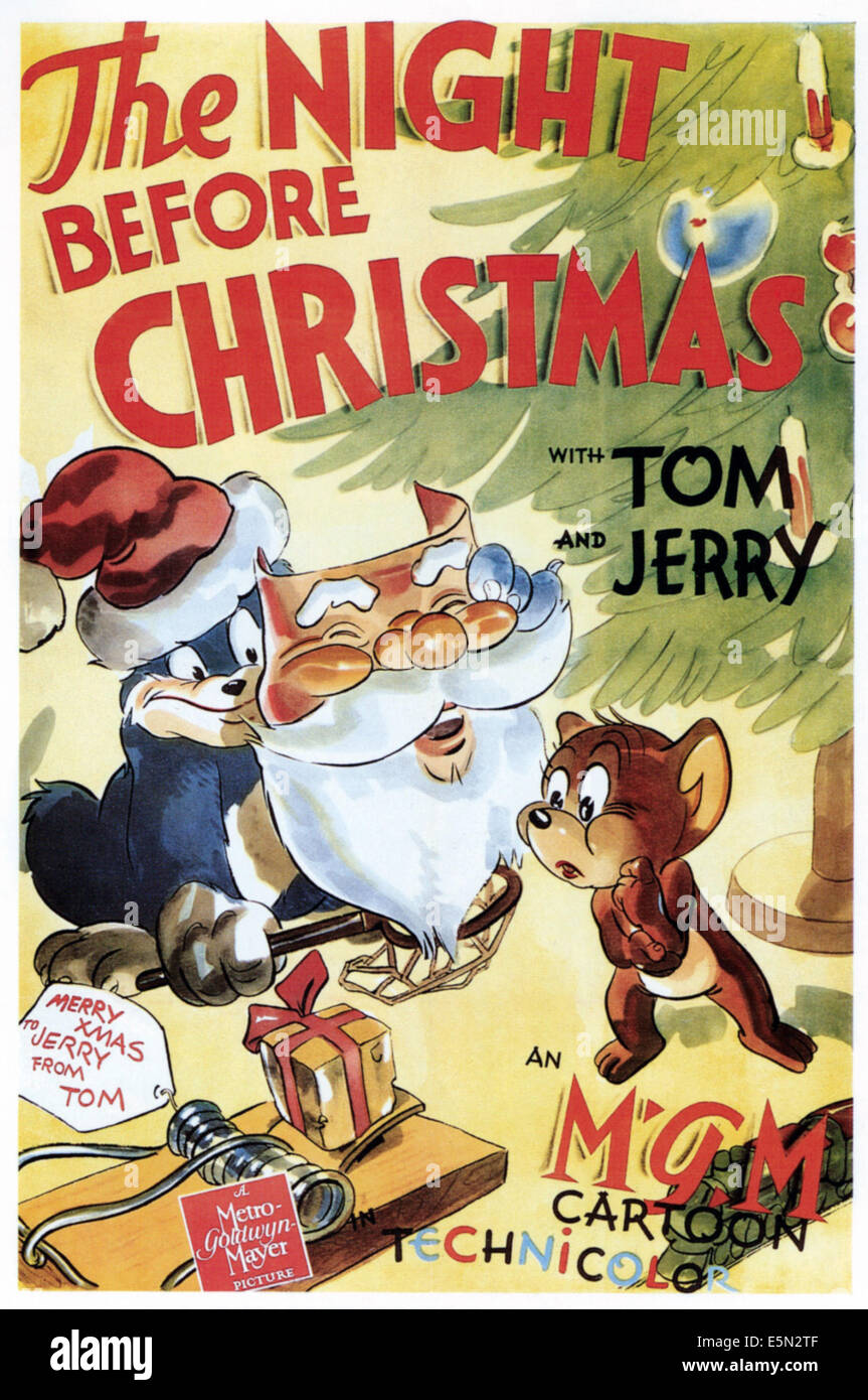 DIE Nacht vor Weihnachten, von links: Tom und Jerry, 1941. Stockfoto