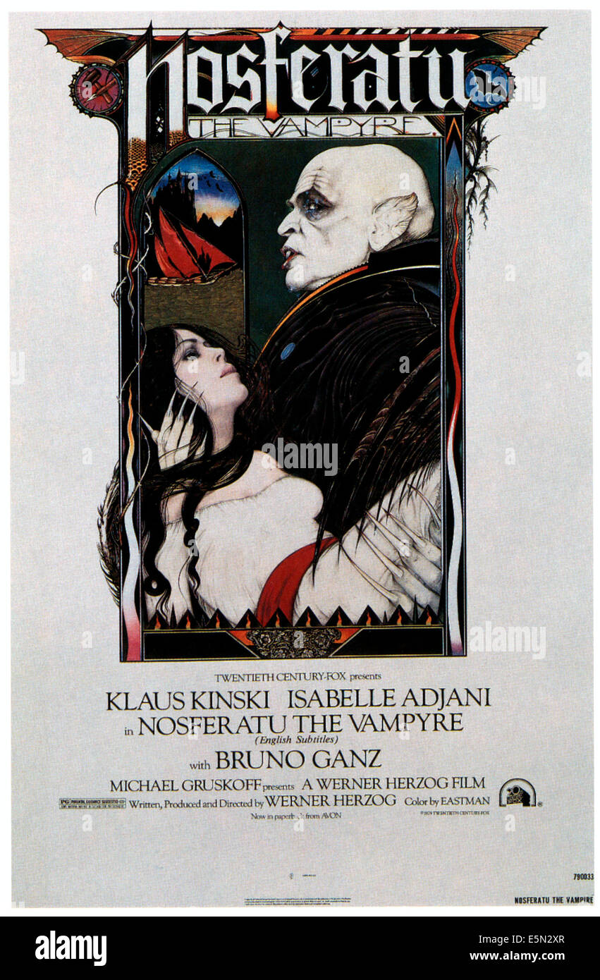 NOSFERATU: PHANTOM DER NACHT, von links: Isabelle Adjani, Klaus Kinski, 1979, TM und Copyright © 20. Jahrhundert Fox Film Corp. alle Stockfoto