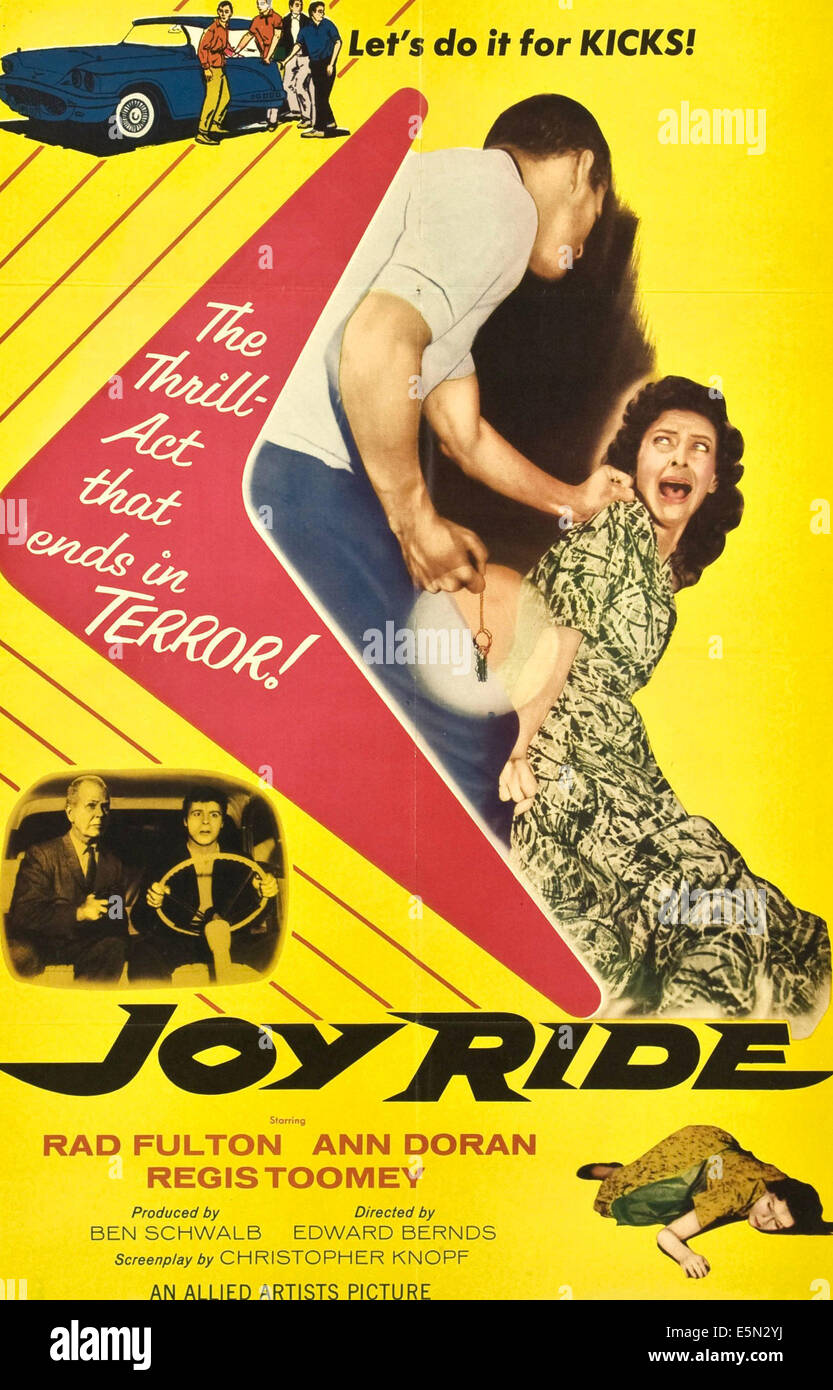 JOY RIDE, Plakatkunst, 1958. Stockfoto