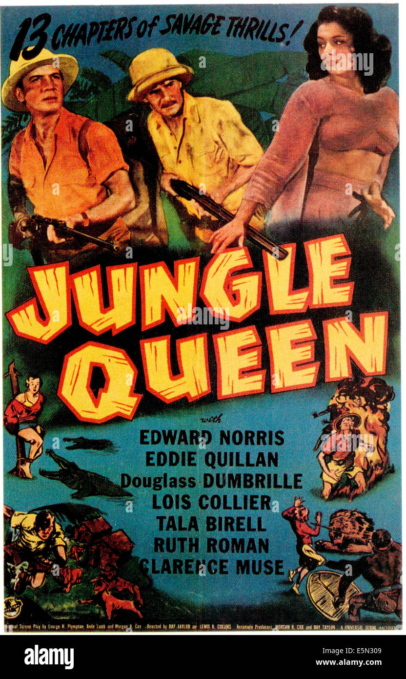 Dschungel QUEEN, Edward Norris, Douglass Dumbrille Lois Collier, 1945 Stockfoto