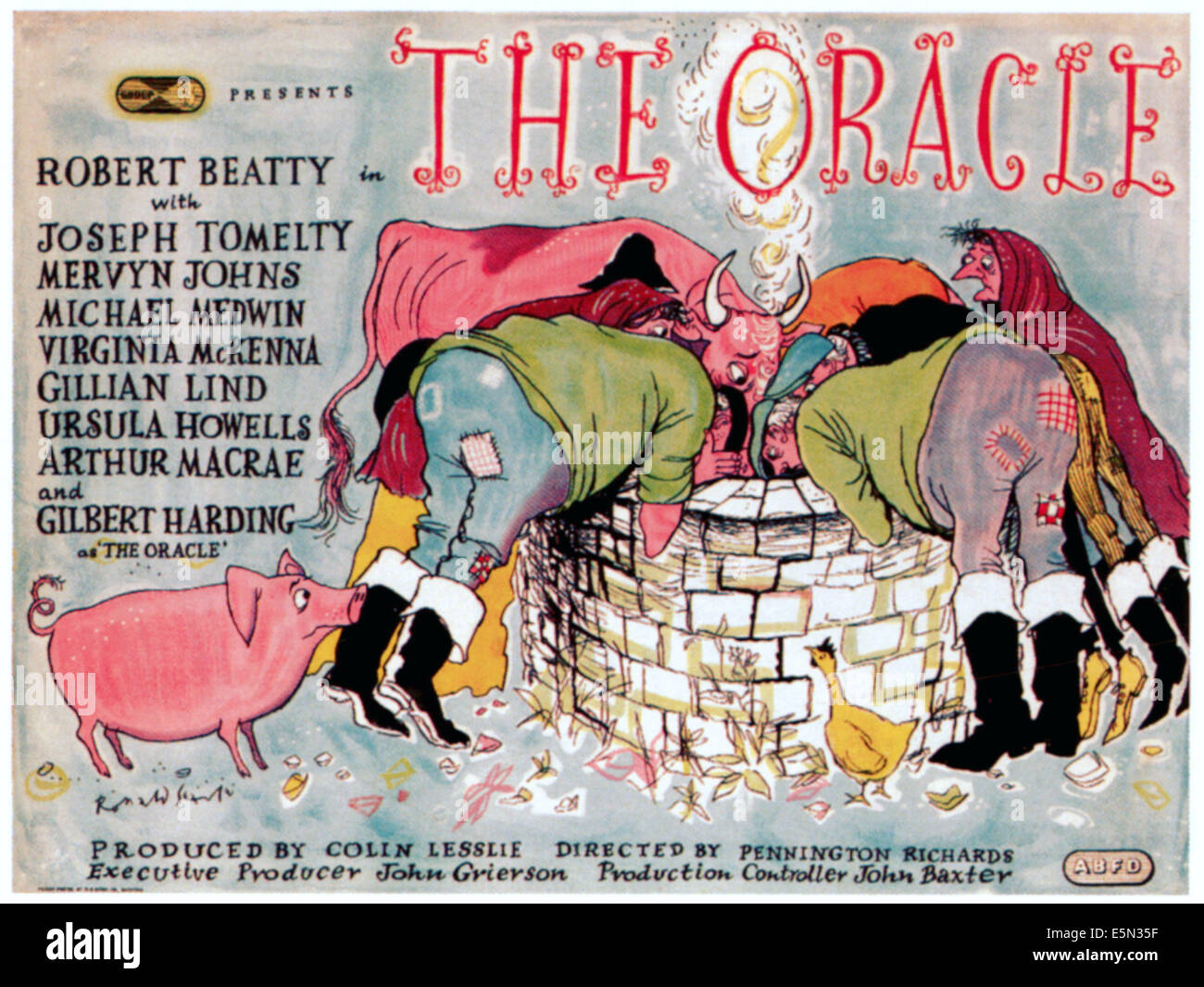 Das Orakel, 1953-Plakatkunst Stockfoto
