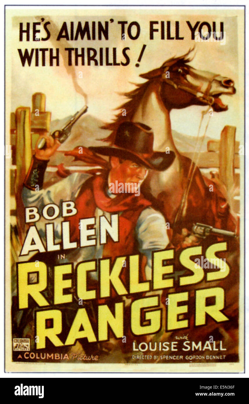 RÜCKSICHTSLOSE RANGER, Bob Allen, 1937 Stockfoto