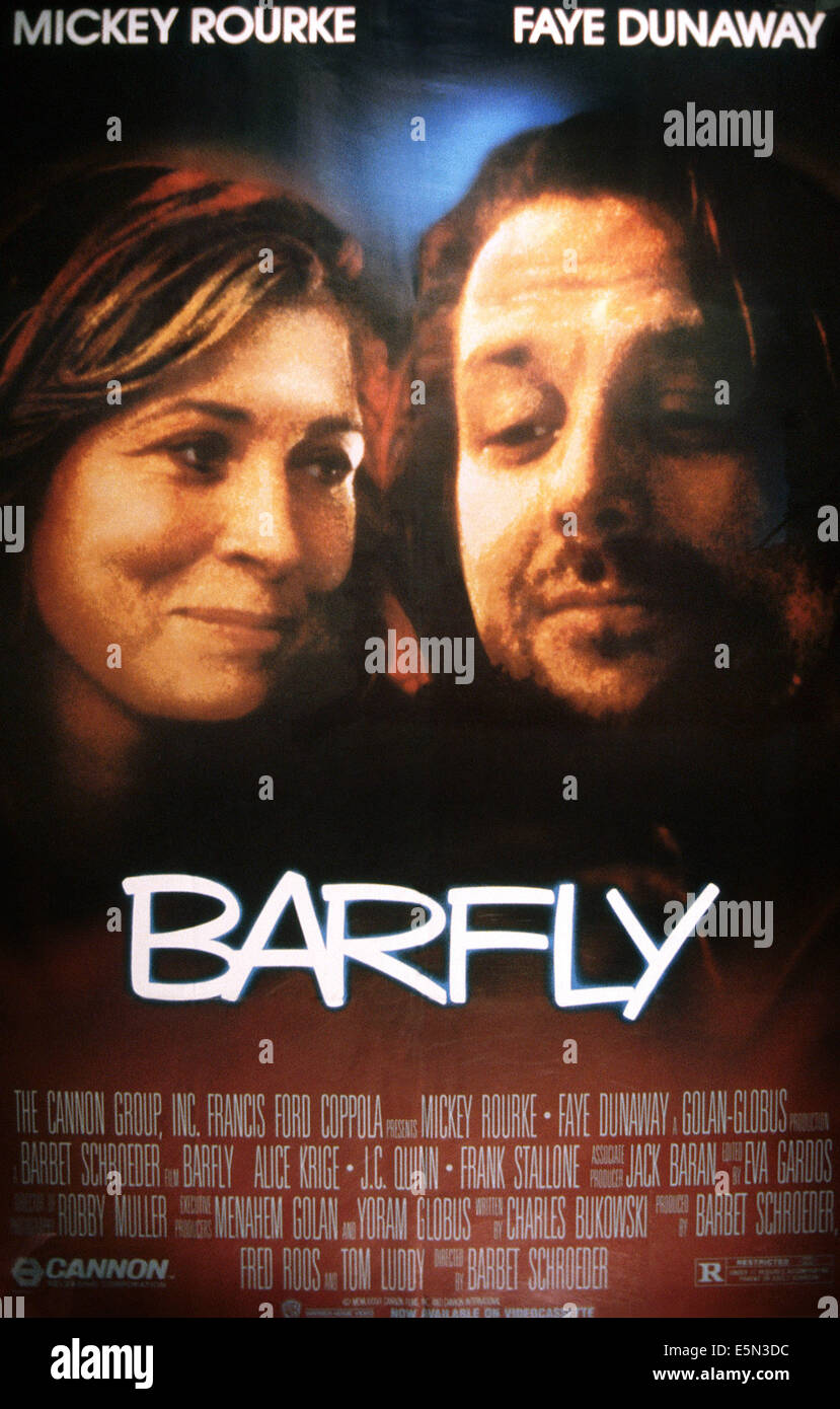 BARFLY, von links: Faye Dunaway, Mickey Rourke, 1987, © Cannon Films/Courtesy Everett Collection Stockfoto