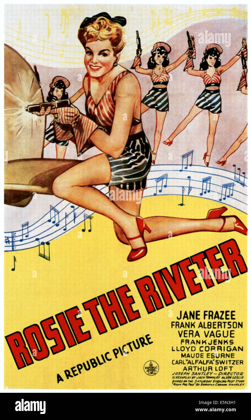 ROSIE THE RIVETER, Jane Frazee, 1944, Plakatkunst Stockfoto