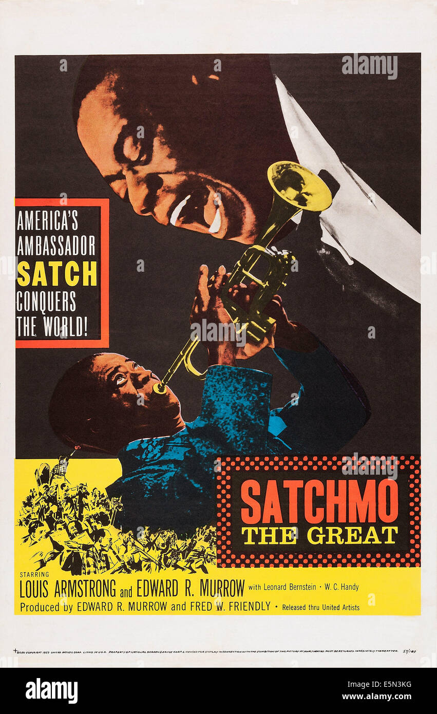 SATCHMO THE GREAT, US Plakatkunst, Louis Armstrong, 1957 Stockfoto