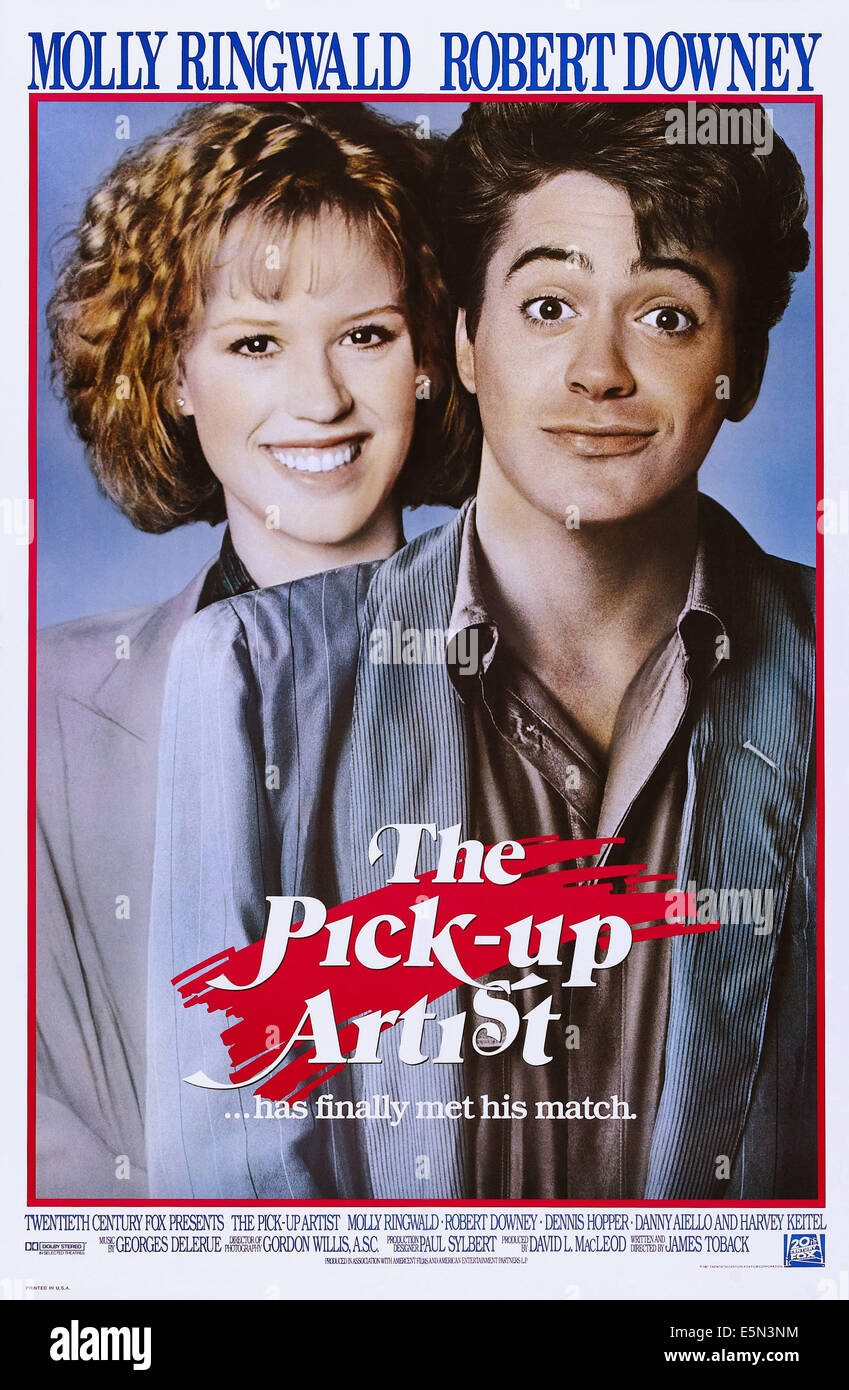PICK-UP ARTIST, US-Plakat-Kunst, von links: Molly Ringwald, Robert Downey Jr. TM und Copyright © 20. Century Fox Film Corp. Stockfoto