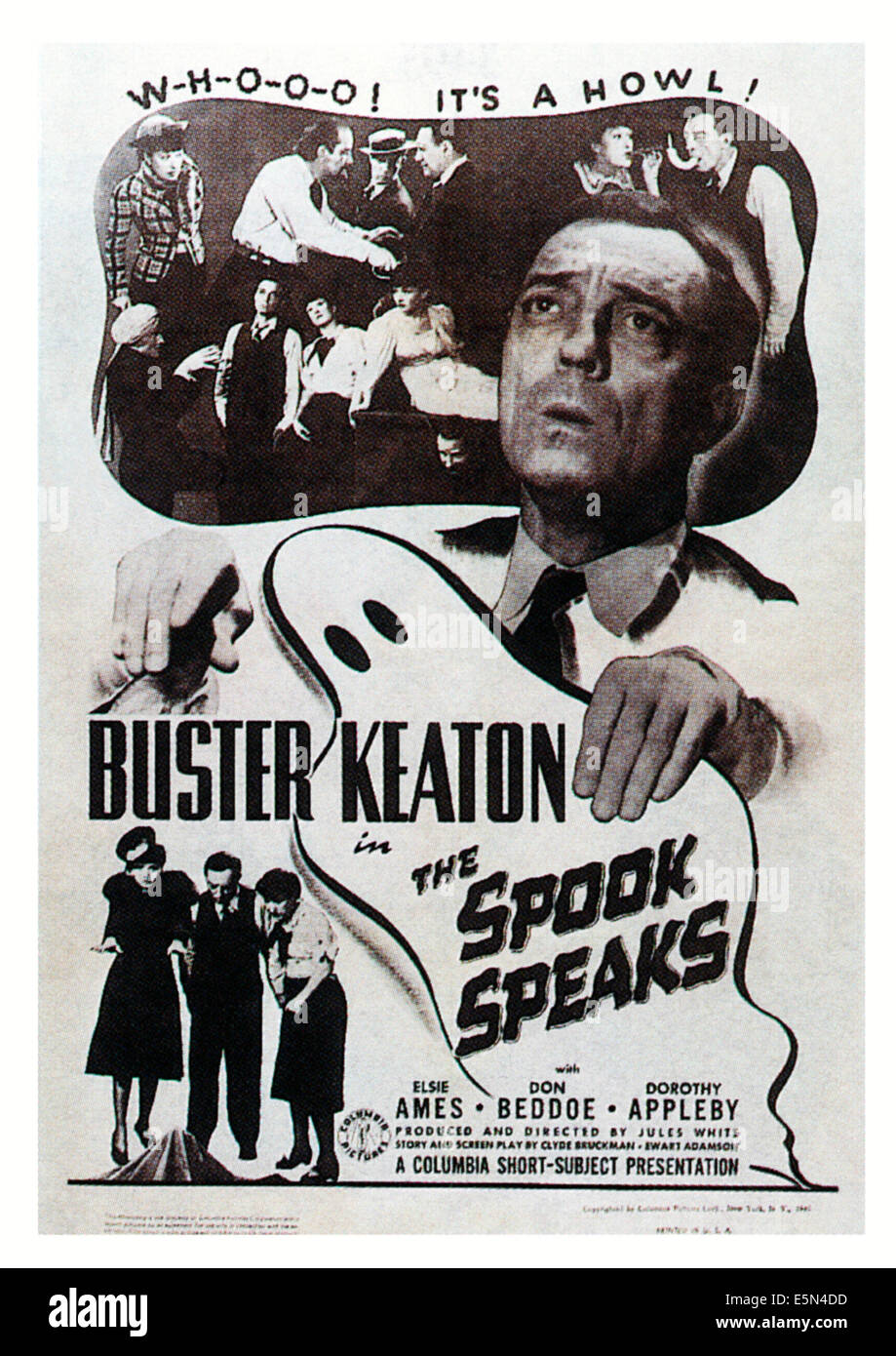 SPOOK spricht, Buster Keaton auf Plakatkunst, 1940 Stockfoto