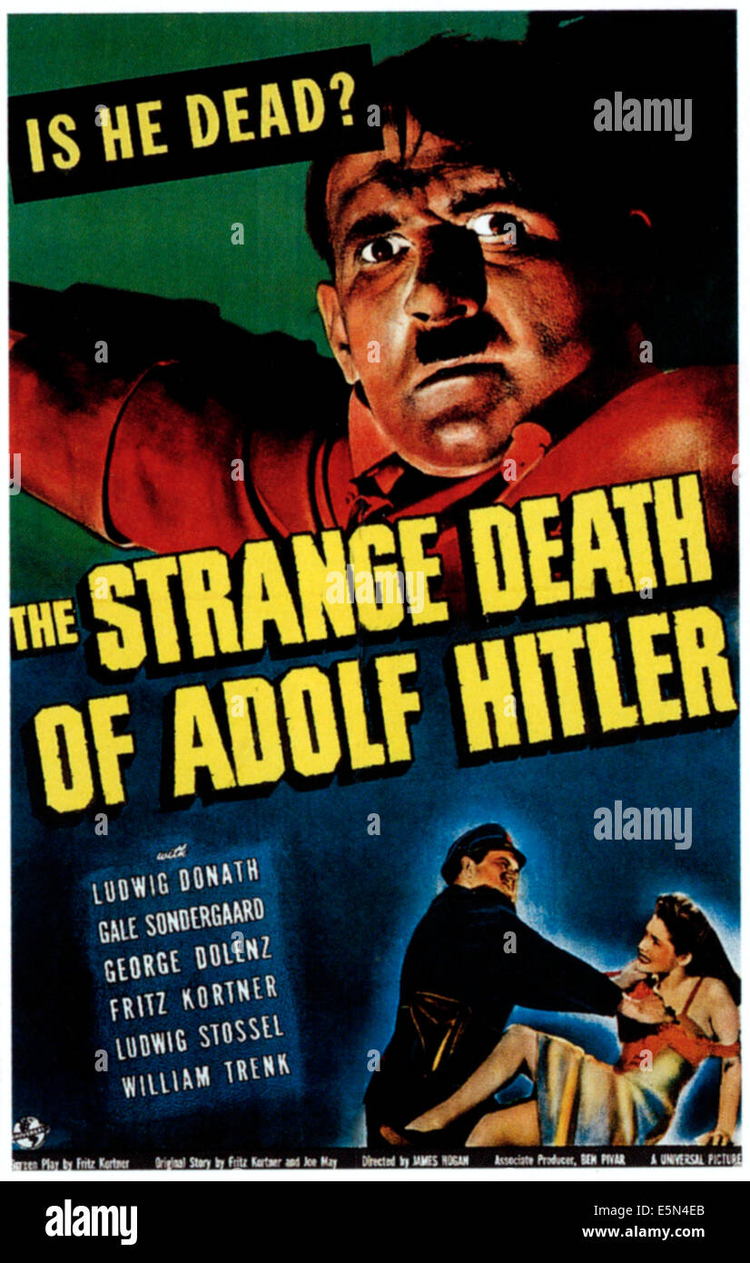 DER seltsame Tod von ADOLF HITLER, top: Ludwig Donath, unten: Ludwig Donath, Gale Sondergaard, 1943. Stockfoto