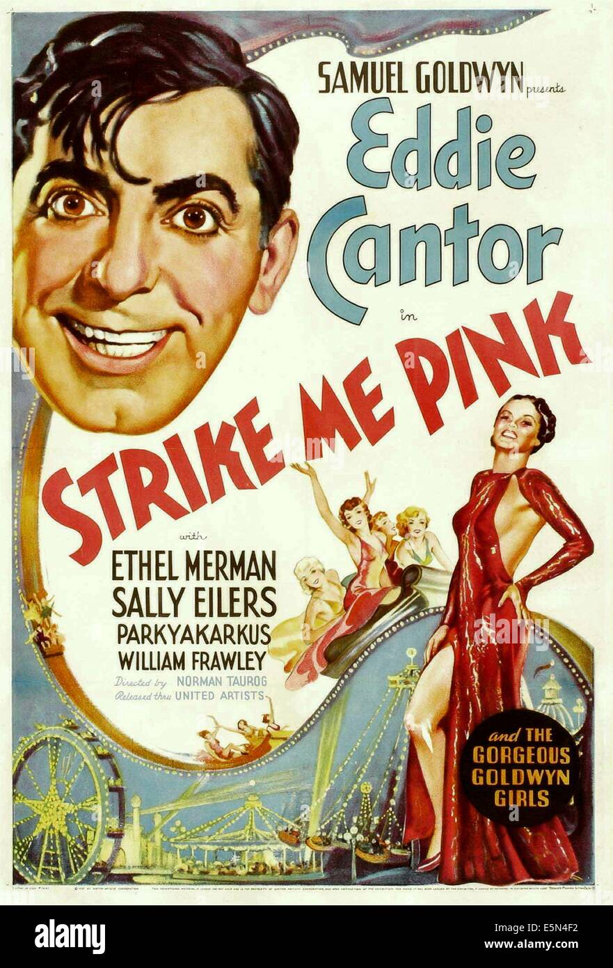 STRIKE ME PINK, oben links: Eddie Cantor, 1936 Stockfoto