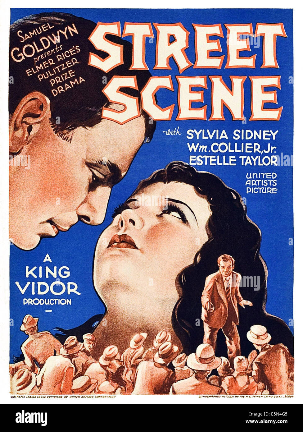 STREET SCENE, von links: William Collier Jr., Sylvia Sidney auf Fenster Karte, 1931. Stockfoto