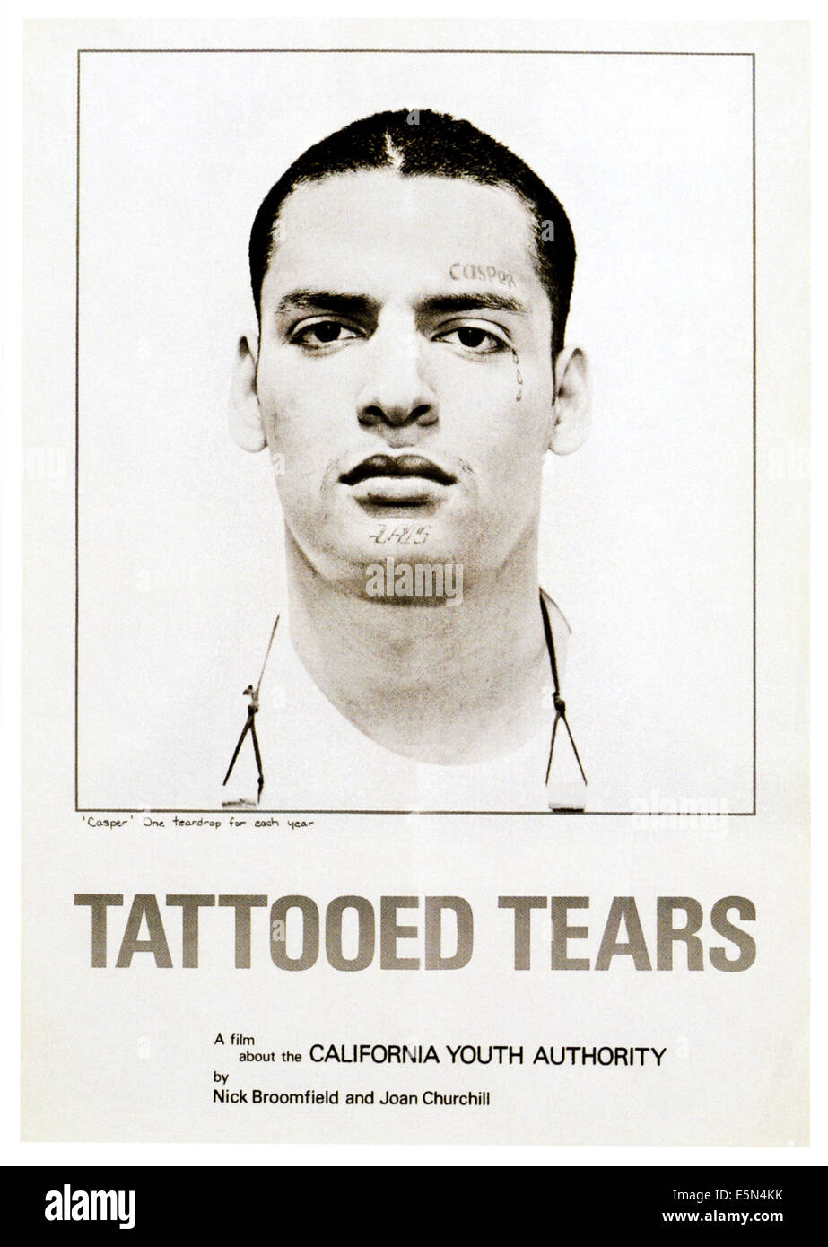 TATTOOED Tränen, Plakatkunst, 1979 Stockfoto