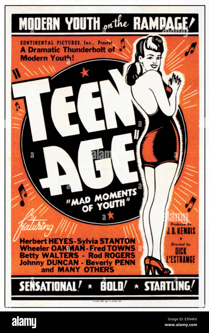 TEENAGER-ALTER, 1944. Stockfoto
