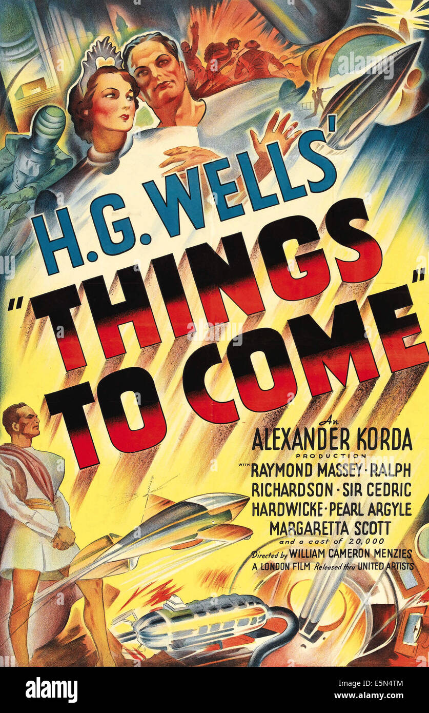 THINGS TO COME, (aka h.g. WELLS' THINGS TO COME), oben von links: Margaretta Scott, Raymond Massey, 1936. Stockfoto