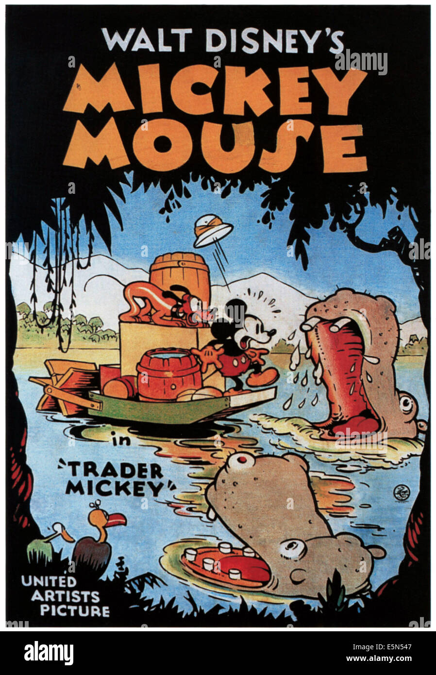 TRADER MICKEY, Mitte von links: Pluto, Mickey Mouse, 1932. Stockfoto