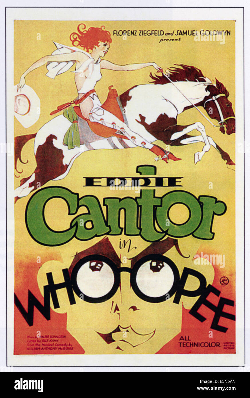 WHOOPEE!, unten: Eddie Cantor, 1930. Stockfoto