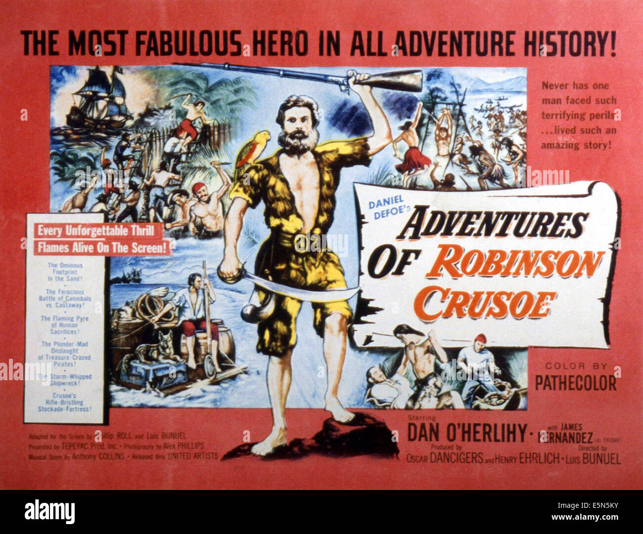 DIE Abenteuer von ROBINSON CRUSOE, (aka LAS AVENTURAS DE ROBINSON CRUSOE), Dan O'Herlihy, 1954 Stockfoto