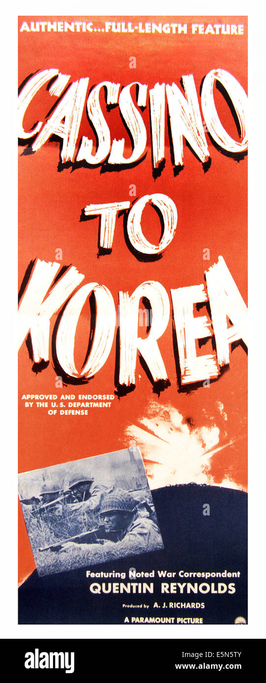 CASSINO, KOREA, Plakat, 1950 Stockfoto