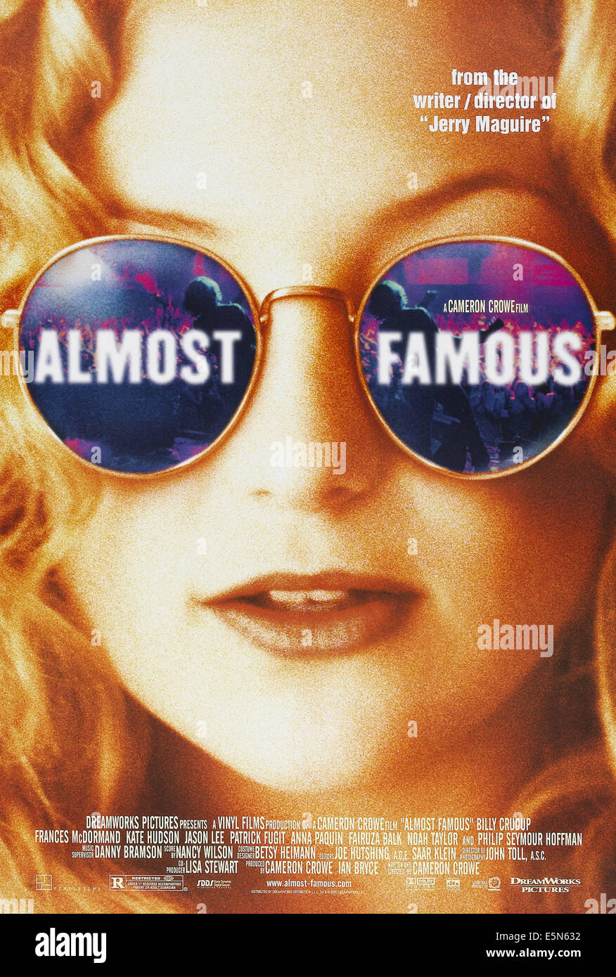 ALMOST FAMOUS, US Plakatkunst, Kate Hudson, 2000 Stockfoto