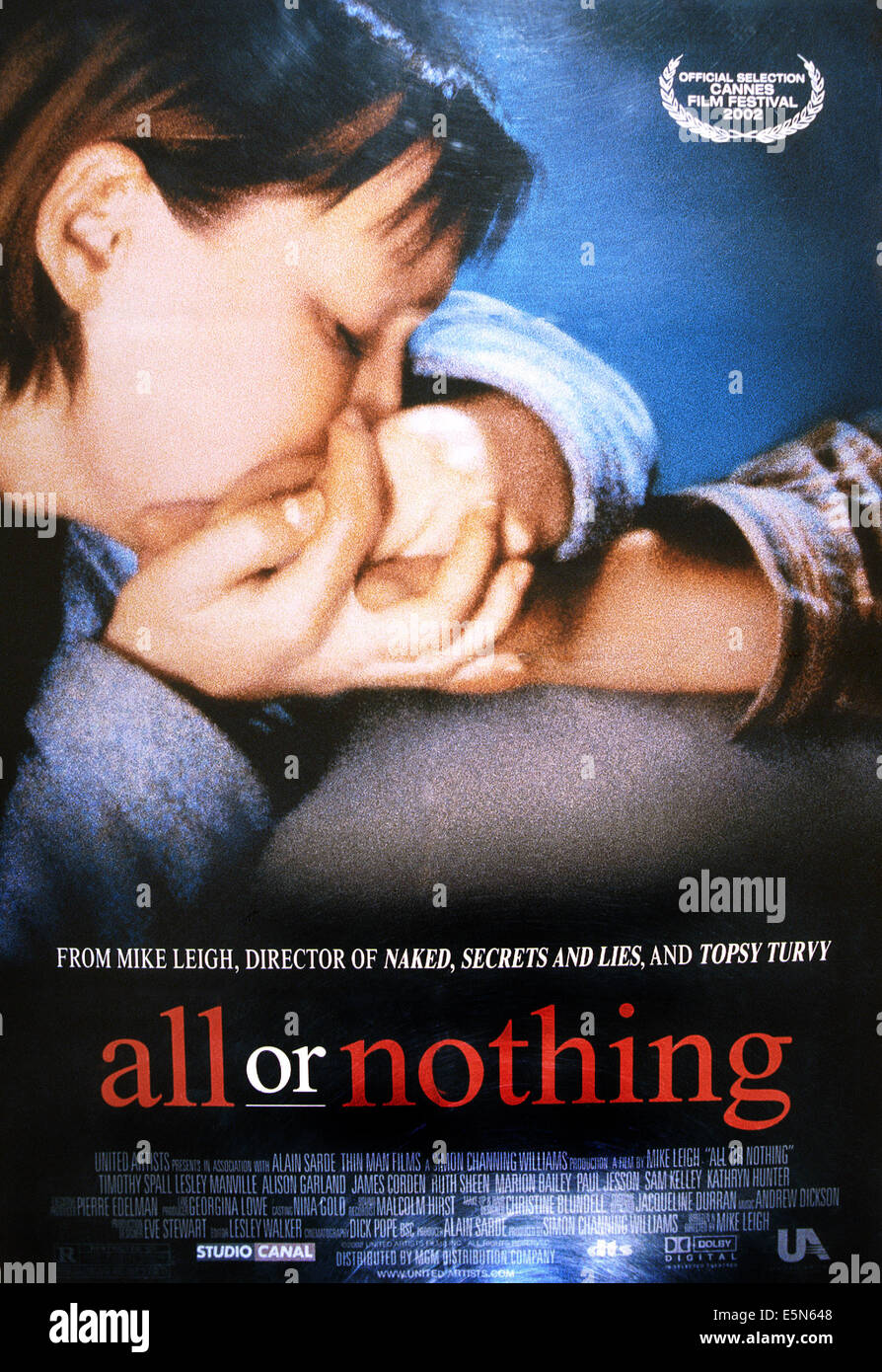 ALL OR NOTHING, Lesley Manville, 2002, © United Artists/Courtesy Everett Collection Stockfoto