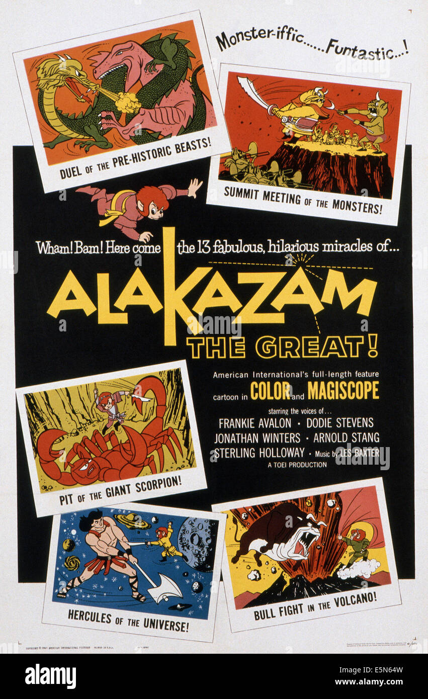 ALAKAZAM THE GREAT!, (aka THE MAGIC LAND von ALAKAZAM), Plakat, 1960 Stockfoto