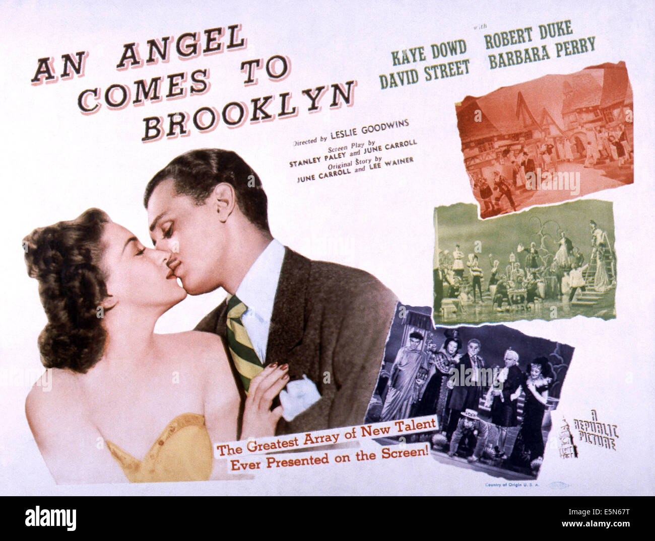 EIN Engel kommt zu BROOKLYN, von links: Kaye Dowd, Robert Duke, 1945 Stockfoto