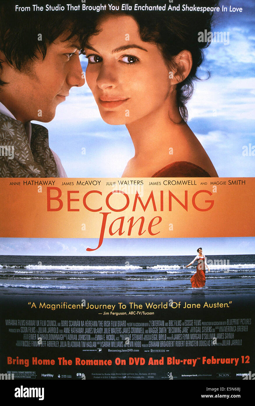 ALS JANE, von links: James McAvoy, Anne Hathaway, 2007, © Miramax/Courtesy Everett Collection Stockfoto