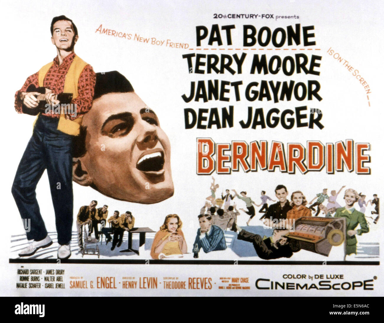 Bernhardiner, Pat Boone, 1957, TM & Copyright © 20th Century Fox Film Corp. Alle Rechte vorbehalten. Stockfoto