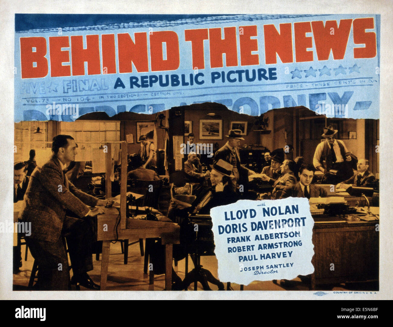 HINTER DEN NACHRICHTEN, 1940 Stockfoto