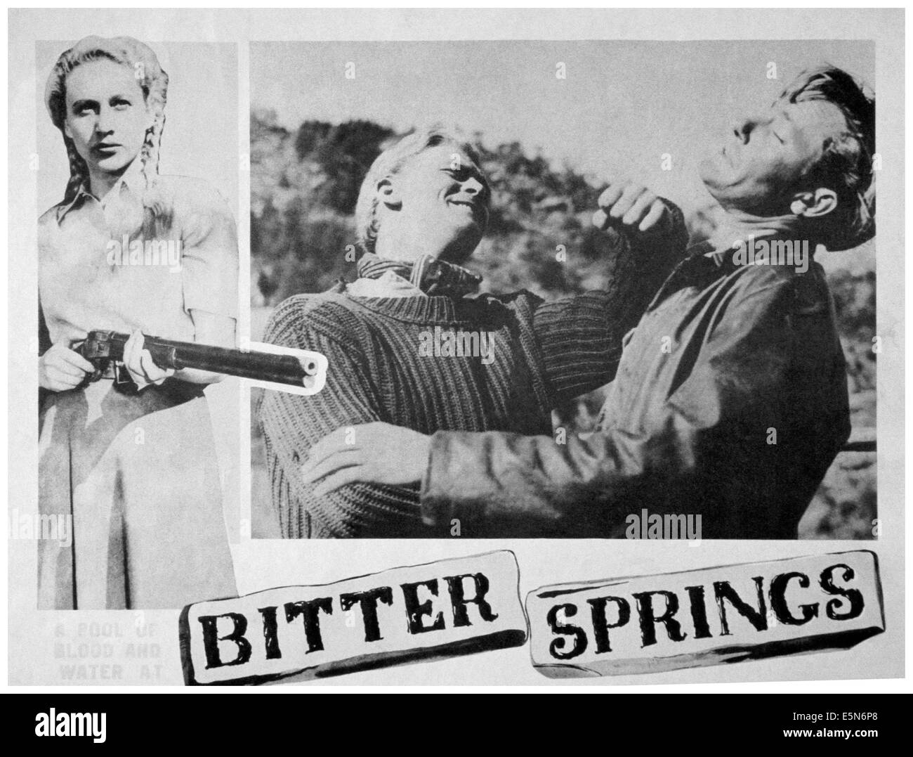 BITTER SPRINGS, von links: Nonnie Piper, Gordon Jackson, Chips Rafferty, 1950 Stockfoto