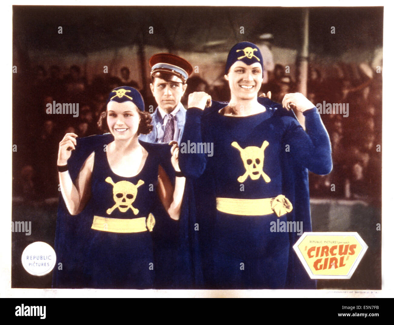 Zirkus-Mädchen, erster und Dritter von links: June Travis, Robert Livingston, 1937 Stockfoto