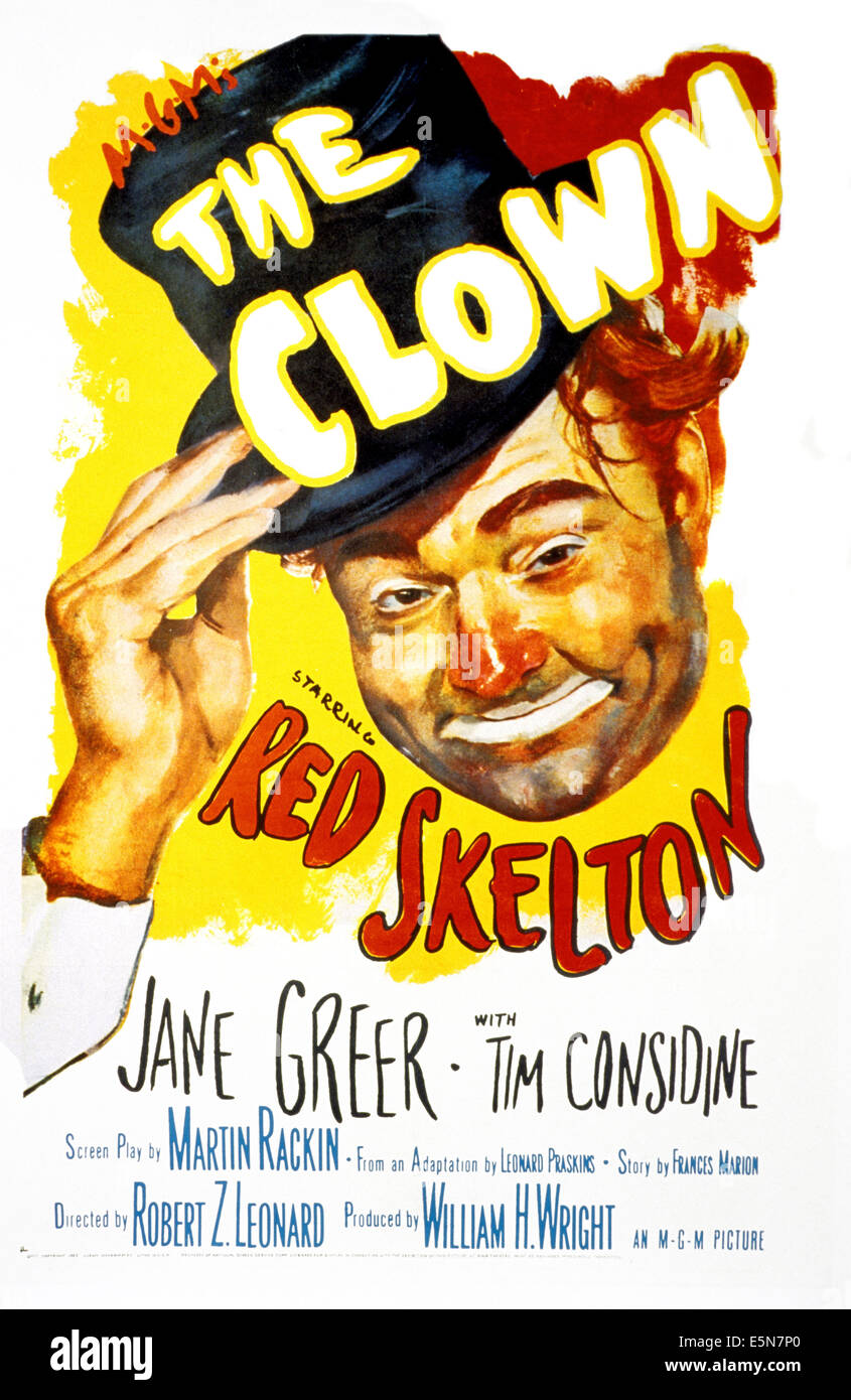 DER CLOWN, Red Skelton, 1953 Stockfoto