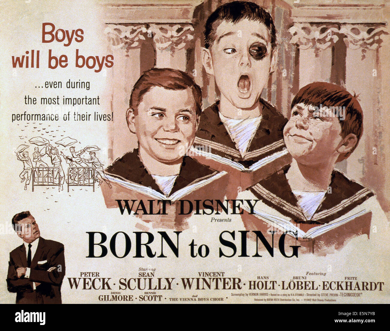 GEBOREN zu singen, (aka fast ANGELS), von links: Vincent Winter, Sean Scully, Denis Gilmore, 1962 Stockfoto