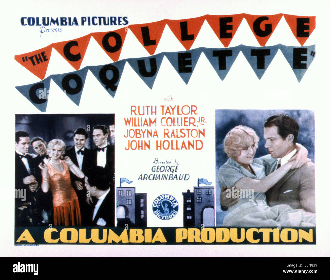 DIE COLLEGE-KOKETTE, unten links: Ruth Taylor, William Collier Jr., 1929 Stockfoto