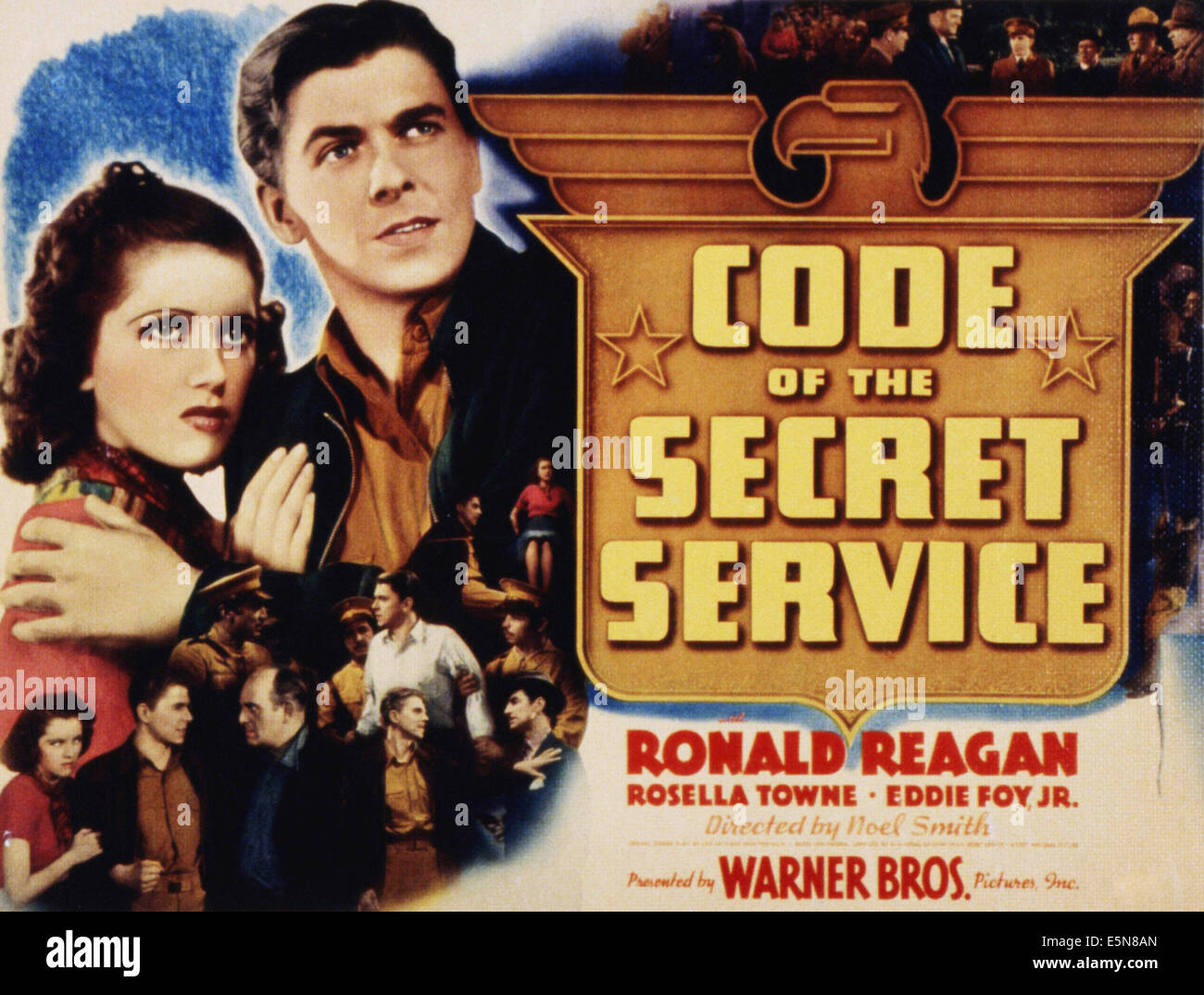 CODE der Geheimdienst, Rosella Towne, Ronald Reagan, 1939 Stockfoto