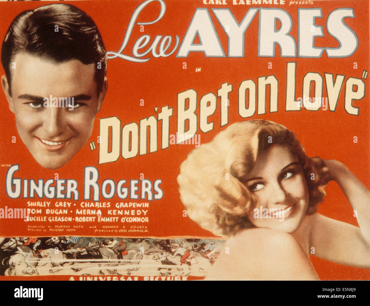 Wetten Sie nicht auf Liebe, Lew Ayres, Ginger Rogers, 1933 Stockfoto