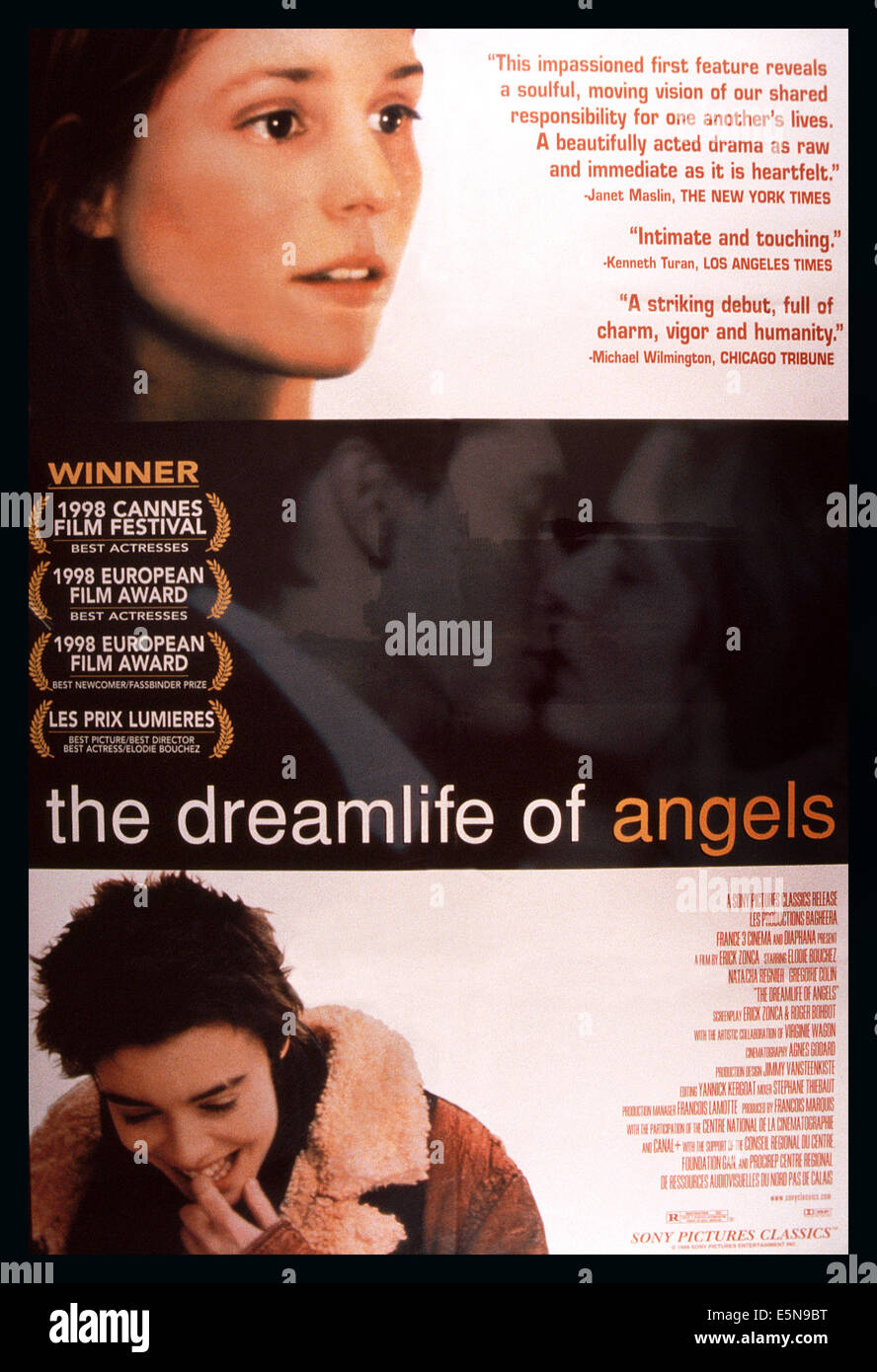 DIE DREAMLIFE Engel, (auch bekannt als LA VIE REVEE DES ANGES), Natacha Regnier (oben), Elodie Bouchez, 1998, © Sony Pictures Stockfoto
