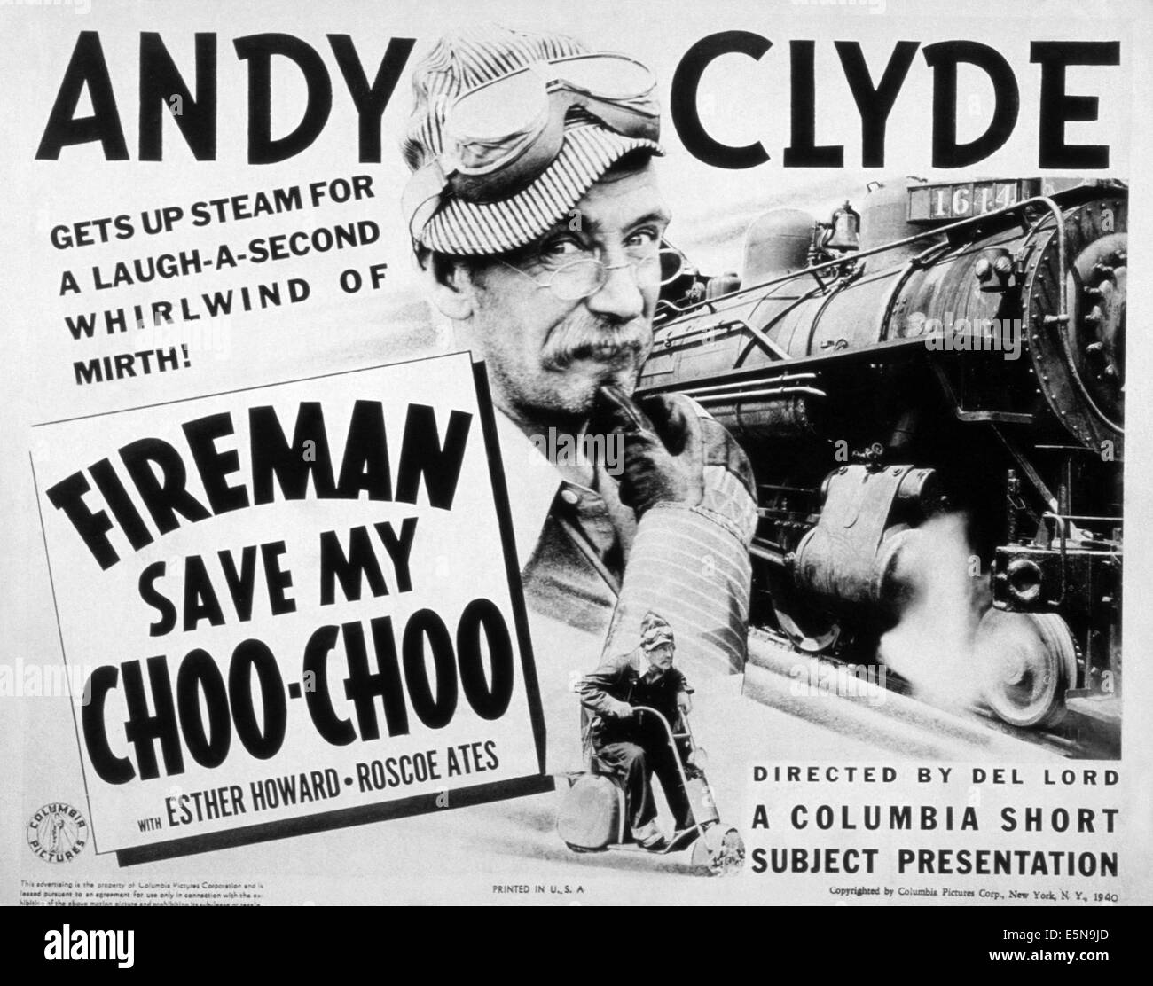 Feuerwehrmann, speichern meine CHOO CHOO, Andy Clyde, 1940 Stockfoto