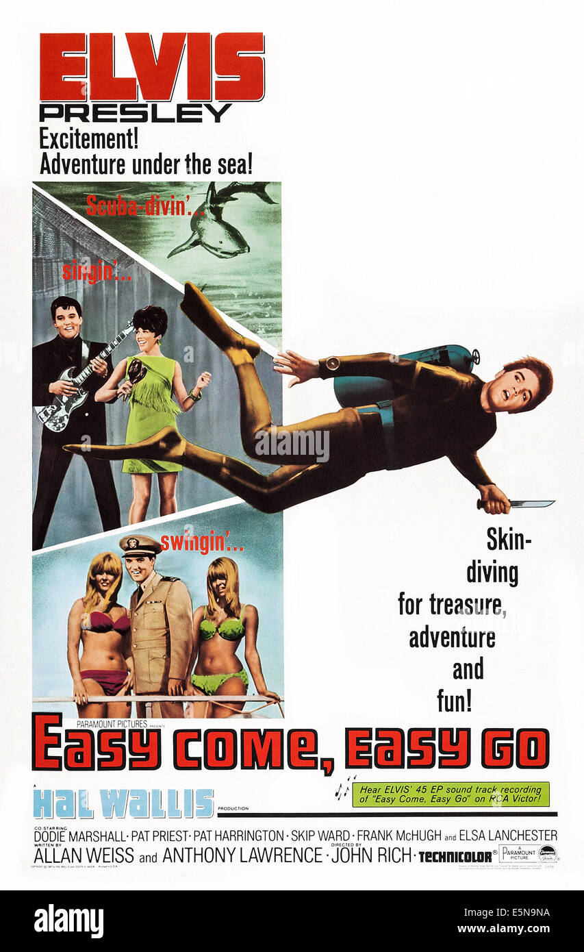 EASY COME, EASY GO, Elvis Presley, 1967 Stockfoto